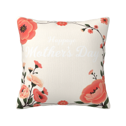 Housse de coussin en peluche à motif floral - Décoration intérieure Okomall