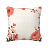 Housse de coussin en peluche à motif floral - Décoration intérieure Okomall