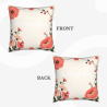 Housse de coussin en peluche à motif floral - Décoration intérieure Okomall