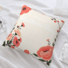 Housse de coussin en peluche à motif floral - Décoration intérieure Okomall