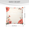 Housse de coussin en peluche à motif floral - Décoration intérieure Okomall