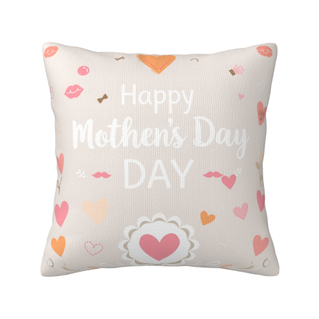Copri-Cuscino in Peluche con Motivo Floreale - 45x45 cm