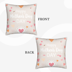 Copri-Cuscino in Peluche con Motivo Floreale - 45x45 cm
