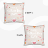 Funda de Almohada de Peluche con Patrón Floral - 18x18 Pulgadas
