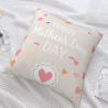 Copri-Cuscino in Peluche con Motivo Floreale - 45x45 cm