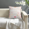 Housse de Coussin en Peluche Motif Floral - 45x45 cm
