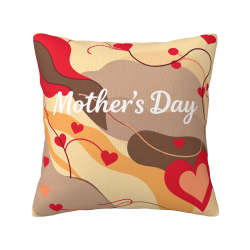 Housse de coussin en fausse fourrure à motifs floraux romantiques - Okomall