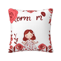 Housse de coussin en peluche à fleurs de rêve - Okomall