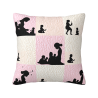 Housse de coussin en peluche Silhouette Romantique - Okomall