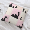 Housse de coussin en peluche Silhouette Romantique - Okomall