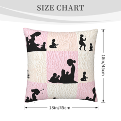 Coperta per Cuscino in Peluche a Silhouette Romantica - Okomall