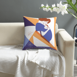 Geometrisches abstraktes Kissen – Okomall