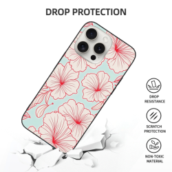 iPhone 15/Pro/Max Red Floral Phone Case - okomall