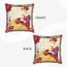 Housse de Coussin en Peluche Style Victorien - Okomall