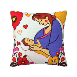 غطاء وسادة فروي بنمط زهور إبداعي - Okomall