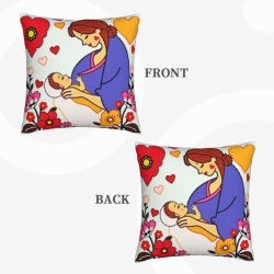 غطاء وسادة فروي بنمط زهور إبداعي - Okomall