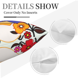 Coussin en Peluche à Motif Floral Créatif - Okomall