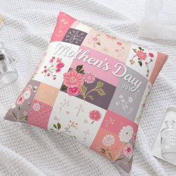 Housse de Coussin en Peluche à Motif Floral - Okomall