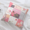 Housse de Coussin en Peluche à Motif Floral - Okomall