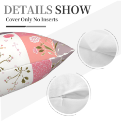 Funda de Almohada de Peluche con Estampado Floral - Okomall