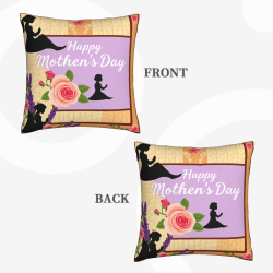 Funda de Almohada con Retrato de Dama Vintage Elegante - Okomall