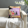 Coussin Décoratif avec Portrait de Dame Vintage Élégant - Okomall