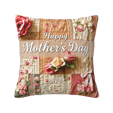 Vintage Floral Plush Pillow Cover - Okomall