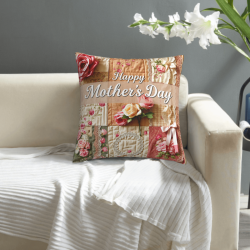 Vintage Floral Plush Pillow Cover - Okomall
