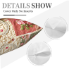 Vintage Floral Plush Pillow Cover - Okomall
