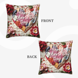 Romantico Coperchio Cuscino Floreale in Velluto - 45x45 cm