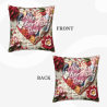 Romántica Funda de Almohada de Peluche con Estampado Floral - 45x45 cm