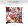 Romantique Housse de Coussin en Peluche à Motif Floral - 45x45 cm