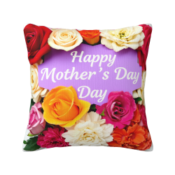 Taie de coussin romantique à motif floral en velours - 18x18 pouces