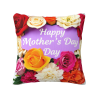 Taie de coussin romantique à motif floral en velours - 18x18 pouces