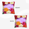 Romántica Funda de Almohada de Felpa con Patrón Floral - 18x18 pulgadas