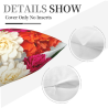 Romántica Funda de Almohada de Felpa con Patrón Floral - 18x18 pulgadas
