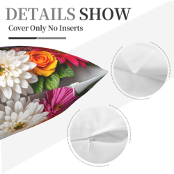 Coussin Décoration Florale Douce et Vif - Okomall