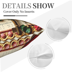 Coperta per Cuscino Vintage a Tema Musicale - Okomall