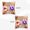 Romantica Coperta per Cuscini in Peluche con Motivo Floreale - Okomall