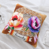 Romantica Coperta per Cuscini in Peluche con Motivo Floreale - Okomall