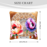 Romantica Coperta per Cuscini in Peluche con Motivo Floreale - Okomall