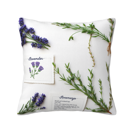 Housse de Coussin Fluffy Champ de Lavande - Okomall