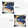 Housse de coussin en velours à motif de ciel étoilé onirique - 45 x 45 cm | OKOMALL