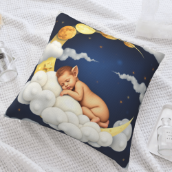 夢のような星空柄ベロアクッションカバー - 45x45cm | OKOMALL