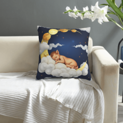Housse de coussin en velours à motif de ciel étoilé onirique - 45 x 45 cm | OKOMALL
