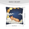 Housse de coussin en velours à motif de ciel étoilé onirique - 45 x 45 cm | OKOMALL