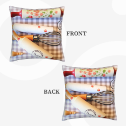Coperchio Cuscino Vintage a Tema Cucina - 45x45 cm | Okomall