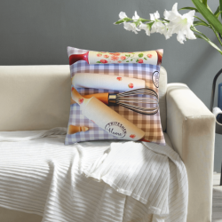 Coperchio Cuscino Vintage a Tema Cucina - 45x45 cm | Okomall