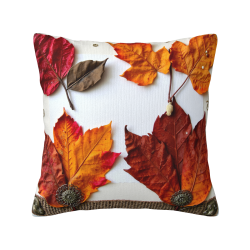 Coperte per Cuscini Morbidi a Foglie d'Autunno - 45x45 cm | Okomall
