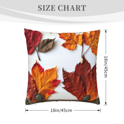 Coperte per Cuscini Morbidi a Foglie d'Autunno - 45x45 cm | Okomall